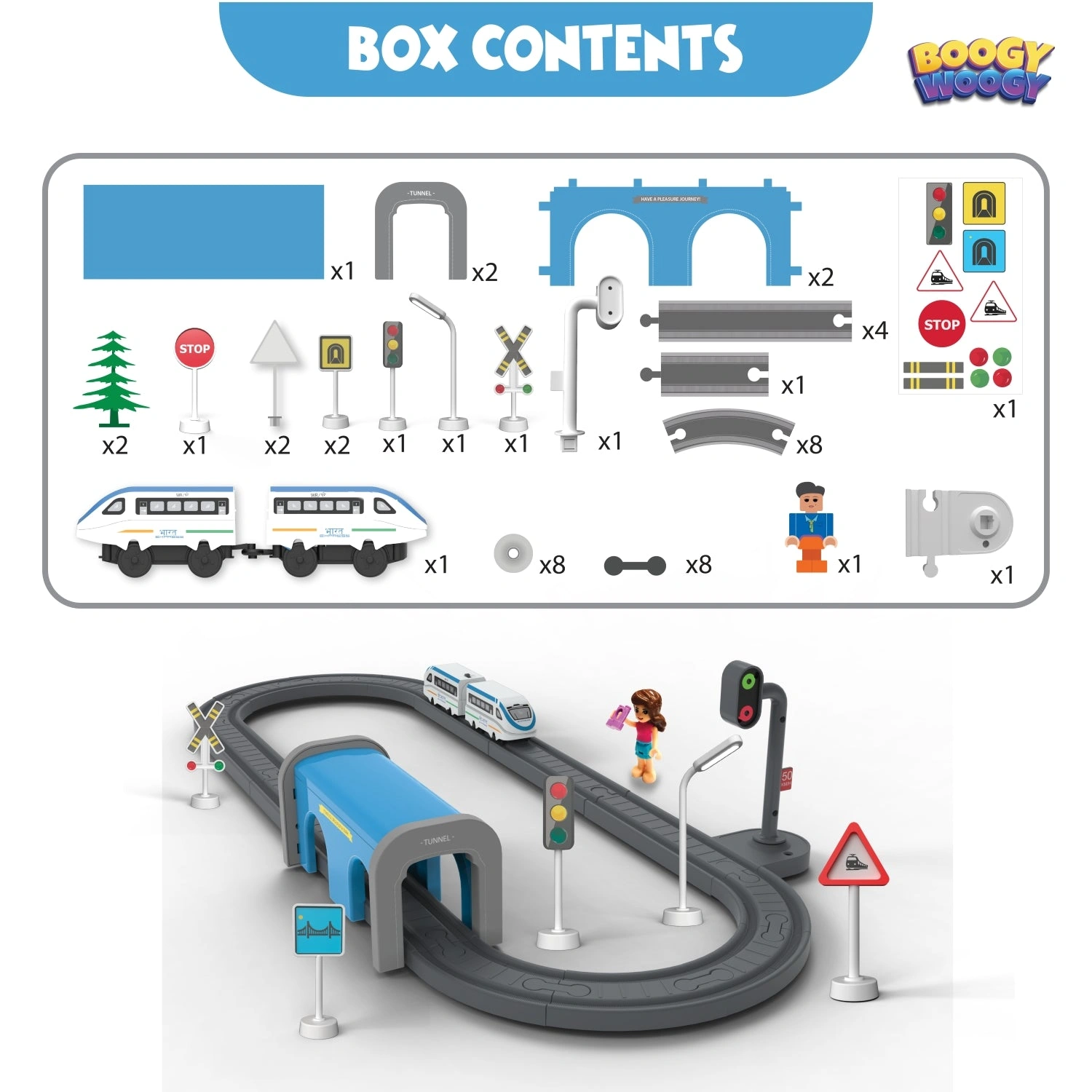 Magical Bharat Express Train Set – Magnetic Tracks for Ages 3+!