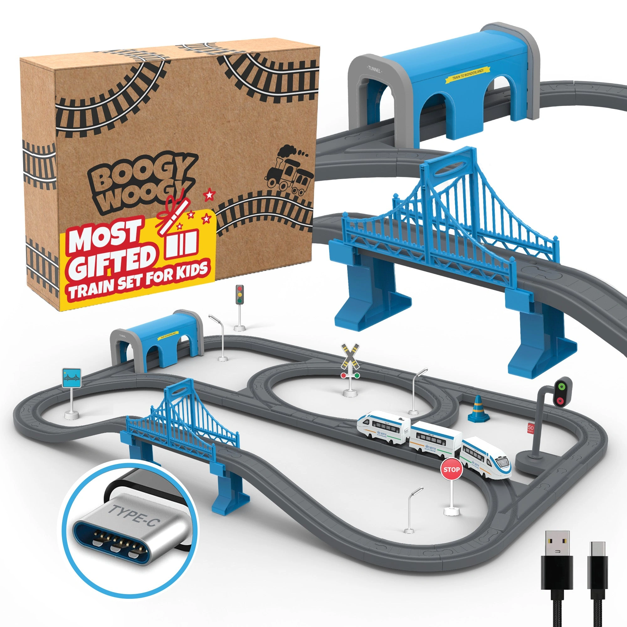 Magical Bharat Express Train Set – 91 Pieces, Magnetic Tracks, Perfect for Young Builders!
