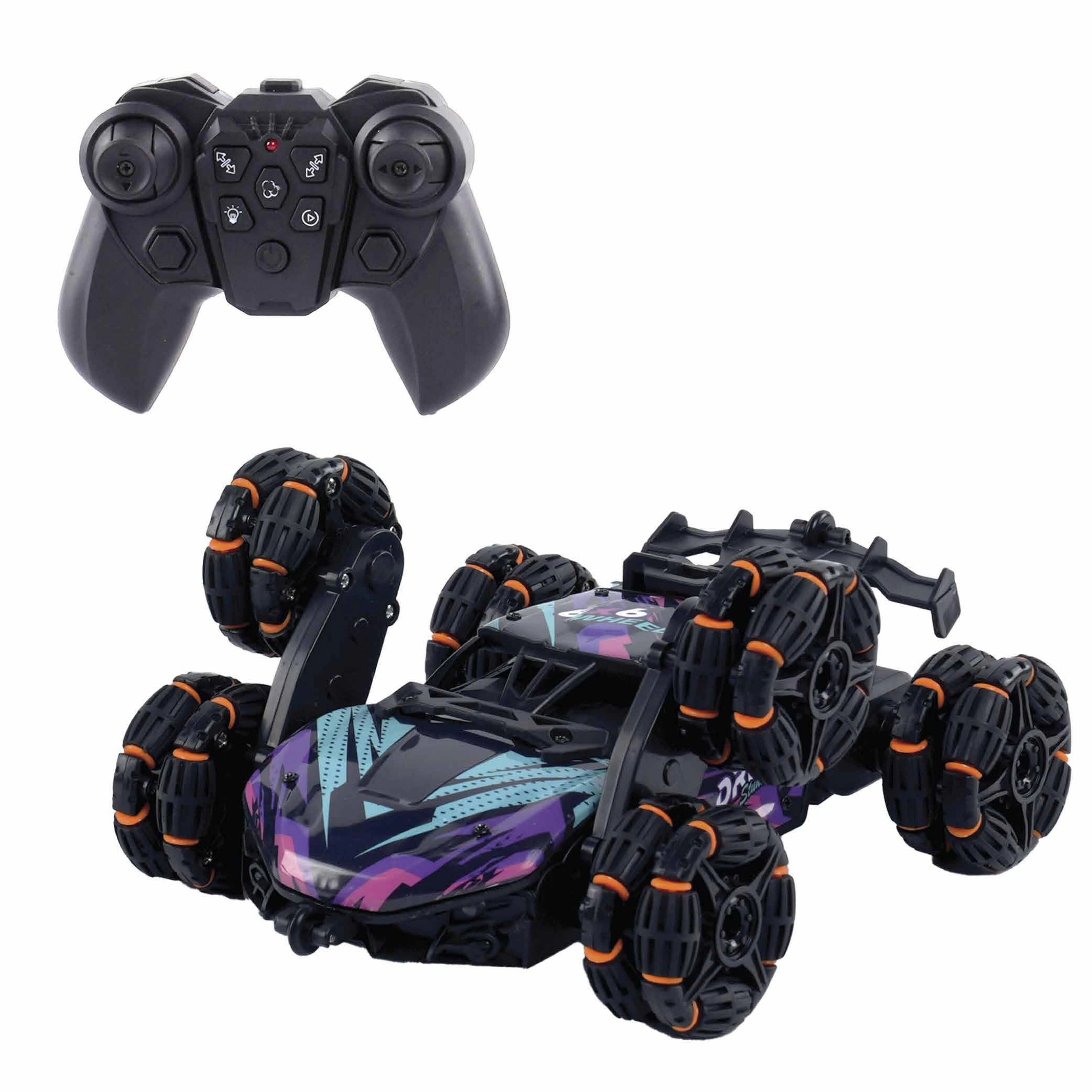 Neon Water Spray RC Buggy: 360° Spins, Lights & Remote Control Fun!